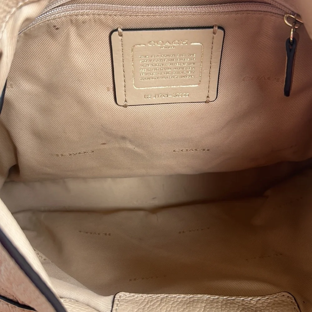 COACH Tan Edie Medium Shoulder Bag